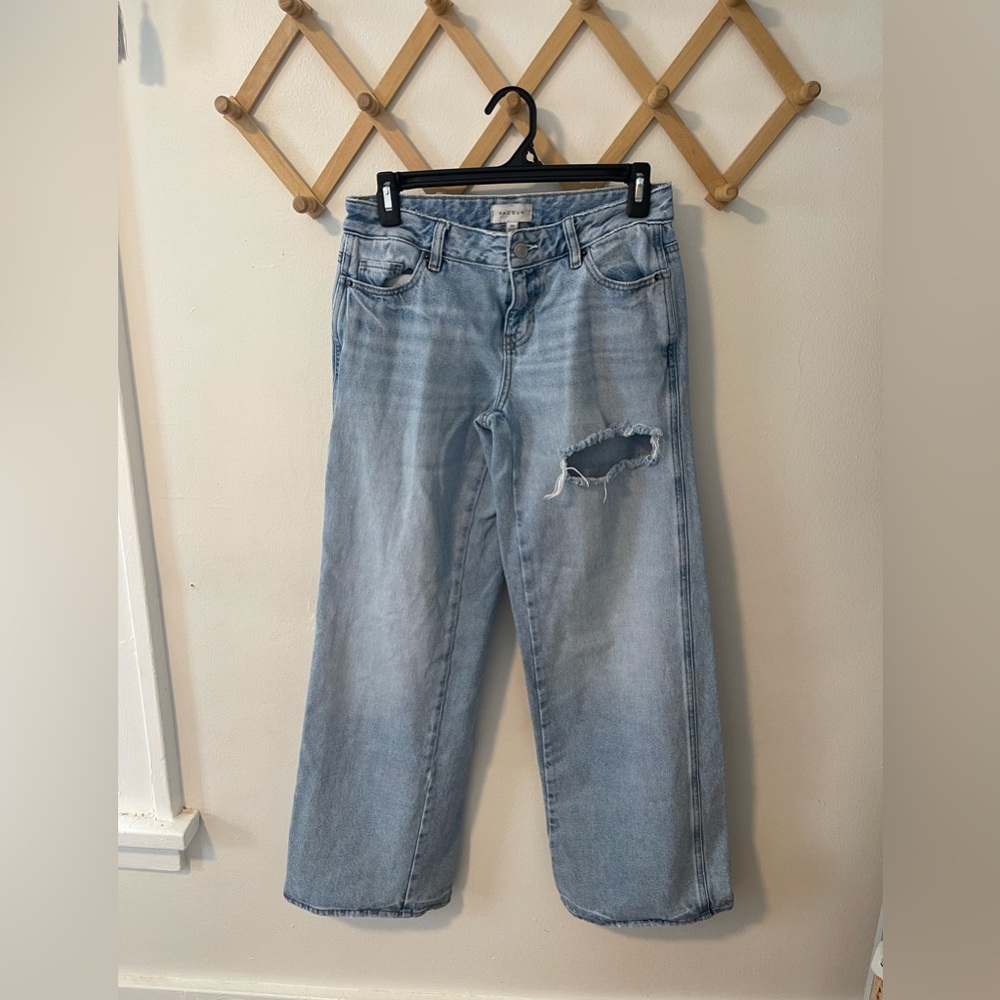 PacSun Light Blue Ripped Straight Leg Jeans